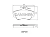 DBP639 DANAHER Комплект тормозных колодок, дисковый тормоз