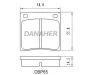 DBP65 DANAHER Комплект тормозных колодок, дисковый тормоз