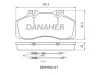 DBP662-01 DANAHER Комплект тормозных колодок, дисковый тормоз