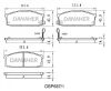 DBP687/1 DANAHER Комплект тормозных колодок, дисковый тормоз