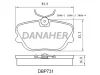 DBP731 DANAHER Комплект тормозных колодок, дисковый тормоз
