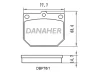 DBP78/1 DANAHER Комплект тормозных колодок, дисковый тормоз