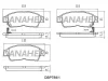 DBP789/1 DANAHER Комплект тормозных колодок, дисковый тормоз