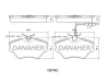 DBP862 DANAHER Комплект тормозных колодок, дисковый тормоз