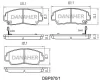 DBP870/1 DANAHER Комплект тормозных колодок, дисковый тормоз