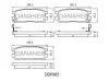 DBP965 DANAHER Комплект тормозных колодок, дисковый тормоз