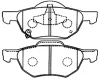 AKD-1293 ASVA Комплект тормозных колодок, дисковый тормоз