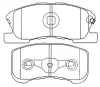 AKD-6427 ASVA Комплект тормозных колодок, дисковый тормоз