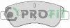 5000-1399 PROFIT Комплект тормозных колодок, дисковый тормоз