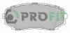5000-2019 PROFIT Комплект тормозных колодок, дисковый тормоз