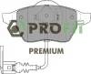 5005-1463 PROFIT Комплект тормозных колодок, дисковый тормоз