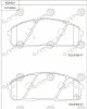 KD9727 ASIMCO Комплект тормозных колодок, дисковый тормоз