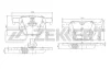 BS-1017 ZEKKERT Комплект тормозных колодок, дисковый тормоз