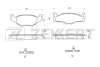 BS-1023 ZEKKERT Комплект тормозных колодок, дисковый тормоз
