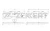 BS-1371 ZEKKERT Комплект тормозных колодок, дисковый тормоз
