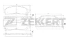 BS-1393 ZEKKERT Комплект тормозных колодок, дисковый тормоз