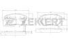 BS-2343 ZEKKERT Комплект тормозных колодок, дисковый тормоз