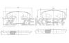 BS-2701 ZEKKERT Комплект тормозных колодок, дисковый тормоз