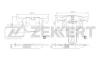 BS-2922 ZEKKERT Комплект тормозных колодок, дисковый тормоз