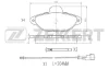 BS-2939 ZEKKERT Комплект тормозных колодок, дисковый тормоз