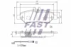 Превью - FT29020 FAST Комплект тормозных колодок, дисковый тормоз (фото 2)
