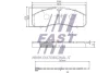 Превью - FT29117 FAST Комплект тормозных колодок, дисковый тормоз (фото 2)