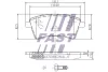 Превью - FT29527 FAST Комплект тормозных колодок, дисковый тормоз (фото 2)