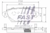 Превью - FT29533 FAST Комплект тормозных колодок, дисковый тормоз (фото 2)