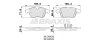 AA0044 BRAXIS Комплект тормозных колодок, дисковый тормоз