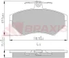 AA0616 BRAXIS Комплект тормозных колодок, дисковый тормоз