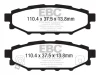 DP1584 EBC Brakes Комплект тормозных колодок, дисковый тормоз