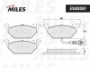 Превью - E500061 MILES Комплект тормозных колодок, дисковый тормоз (фото 2)