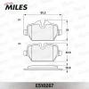 Превью - E510267 MILES Комплект тормозных колодок, дисковый тормоз (фото 2)