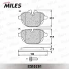 Превью - E510291 MILES Комплект тормозных колодок, дисковый тормоз (фото 2)