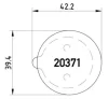 P 61 014 BREMBO Комплект тормозных колодок, дисковый тормоз