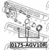 0175-AGV10R FEBEST Ремкомплект, тормозной суппорт