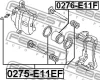 Превью - 0275-E11EF FEBEST Ремкомплект, тормозной суппорт (фото 2)