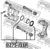 0275-J11F FEBEST Ремкомплект, тормозной суппорт
