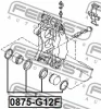 Превью - 0875-G12F FEBEST Ремкомплект, тормозной суппорт (фото 2)