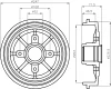 8DT 355 300-731 BEHR/HELLA/PAGID Тормозной барабан