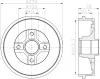 8DT 355 301-071 BEHR/HELLA/PAGID Тормозной барабан