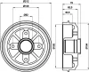 8DT 355 301-311 BEHR/HELLA/PAGID Тормозной барабан