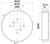 8DT 355 301-751 BEHR/HELLA/PAGID Тормозной барабан