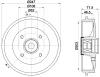 8DT 355 302-781 BEHR/HELLA/PAGID Тормозной барабан