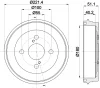 8DT 355 303-021 BEHR/HELLA/PAGID Тормозной барабан