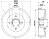 8DT 355 303-131 BEHR/HELLA/PAGID Тормозной барабан