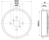 8DT 355 303-161 BEHR/HELLA/PAGID Тормозной барабан