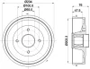 8DT 355 303-321 BEHR/HELLA/PAGID Тормозной барабан