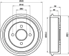 60414 BEHR/HELLA/PAGID Тормозной барабан