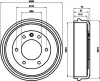 60424 BEHR/HELLA/PAGID Тормозной барабан